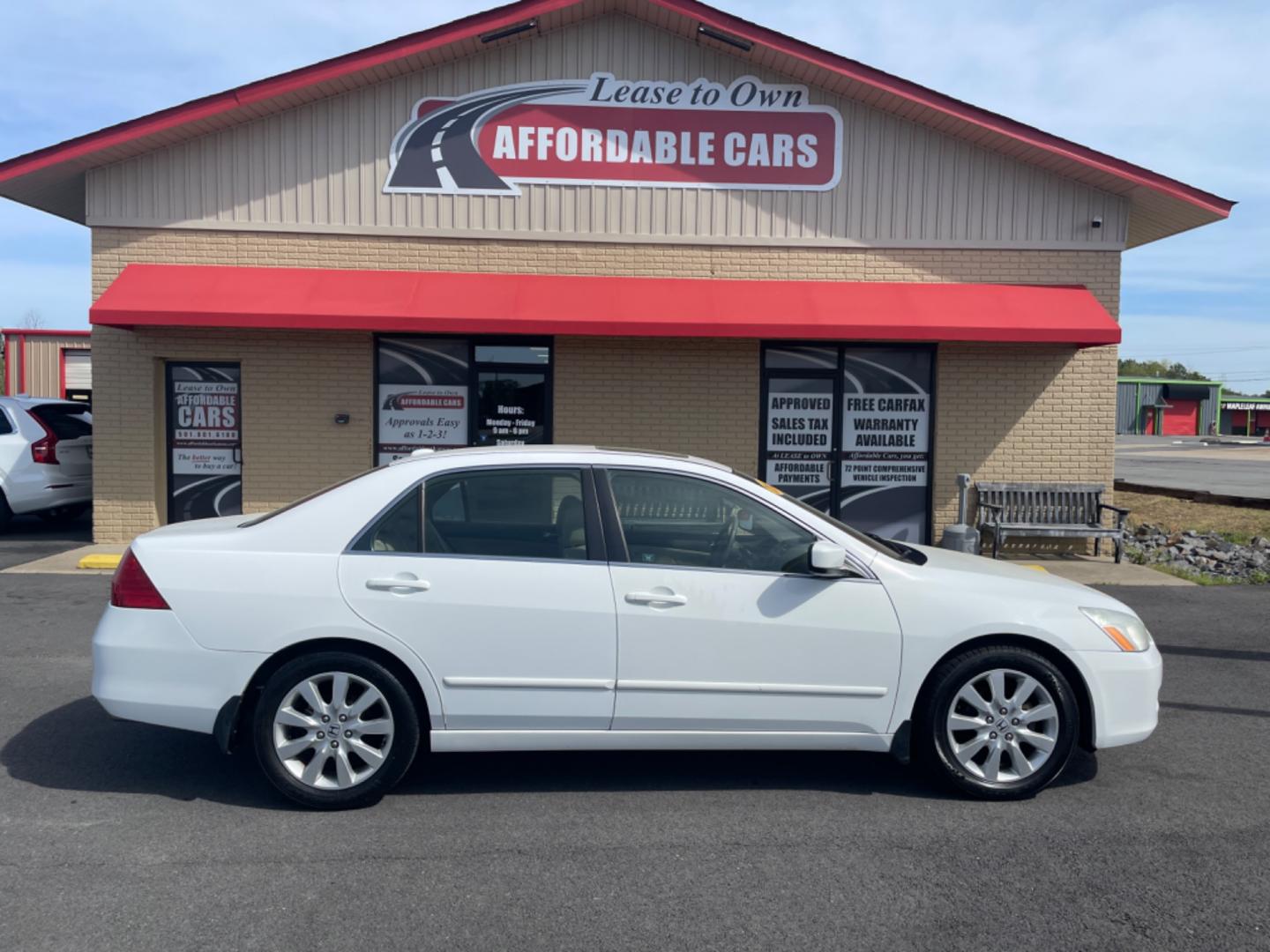 2007 White Honda Accord (1HGCM66867A) with an V6, VTEC, 3.0 Liter engine, Automatic transmission, located at 8008 Warden Rd, Sherwood, AR, 72120, (501) 801-6100, 34.830078, -92.186684 - Photo#0